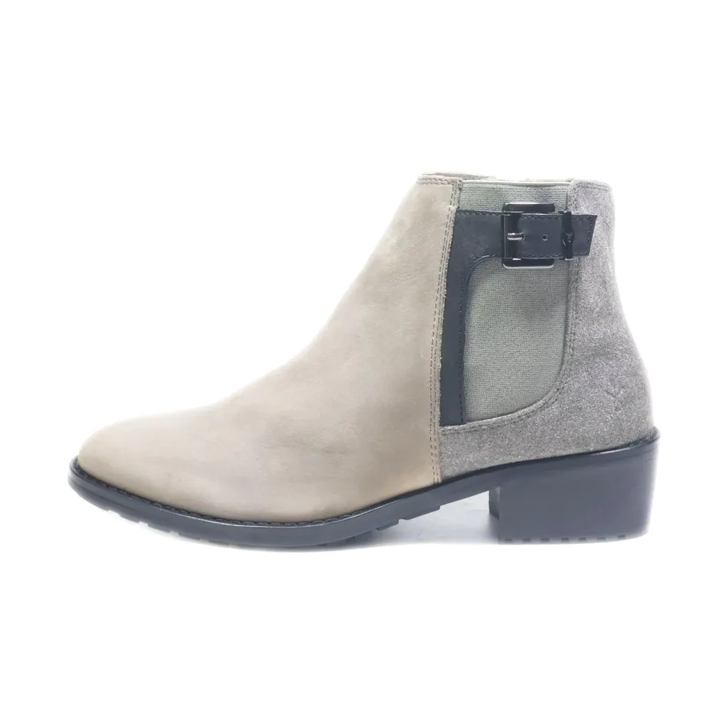 Emu Australia Ankle Boots Leather Grey Colour For Women