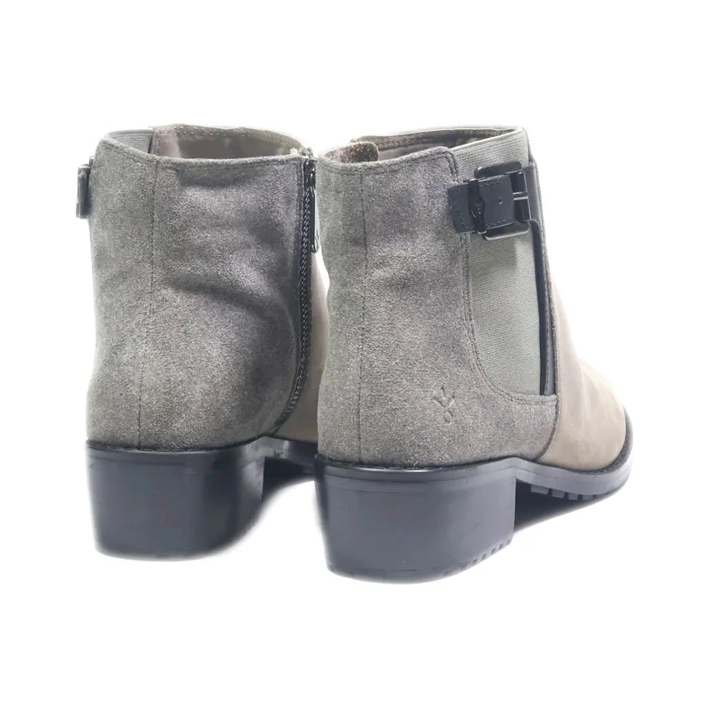 Emu Australia Ankle Boots Leather Grey Colour For Women