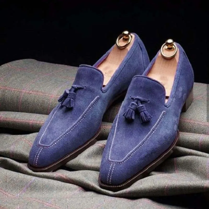 Factory Direct Sales New Tassel Slip-on Shoes EBay Foreign Trade 38-48 Low-Cut Suede Men's Shoes