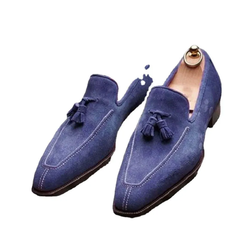 Factory Direct Sales New Tassel Slip-on Shoes EBay Foreign Trade 38-48 Low-Cut Suede Men's Shoes