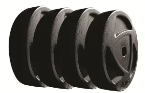 FitBox Sports Plastic Blend Intruder 20 Kg Weight Plates, 5 Kg X 4 (Black)