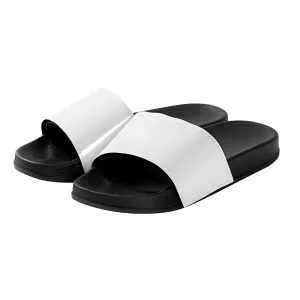 Footwear - Premium PU Leather Slippers - Adult - Black