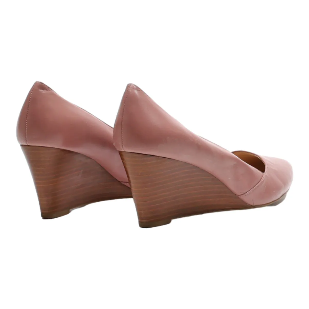 FRANCO SARTO Wedge Heels Pink Leather Womens UK 8