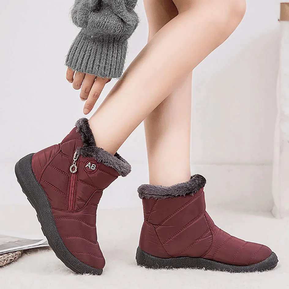 Fur Lined Snow Boots Women Outdoor Orthopedic Shoes