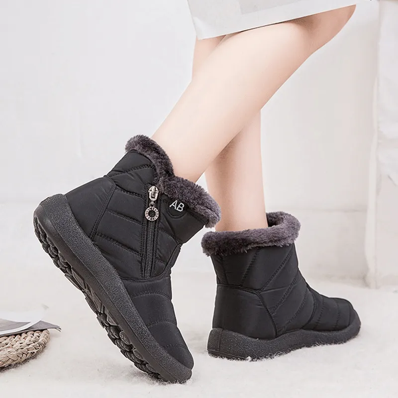 Fur Lined Snow Boots Women Outdoor Orthopedic Shoes