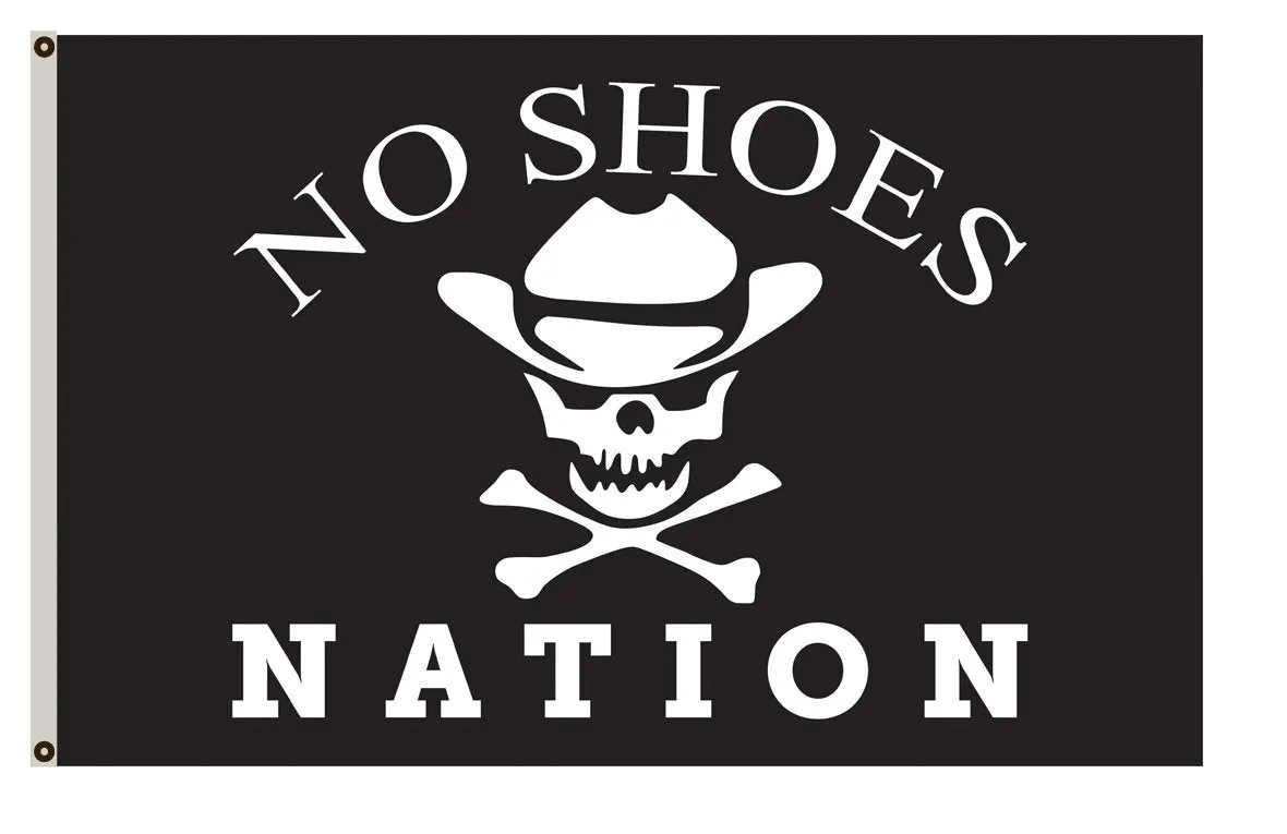 Fyon No Shoes Nation Flag Banner Black