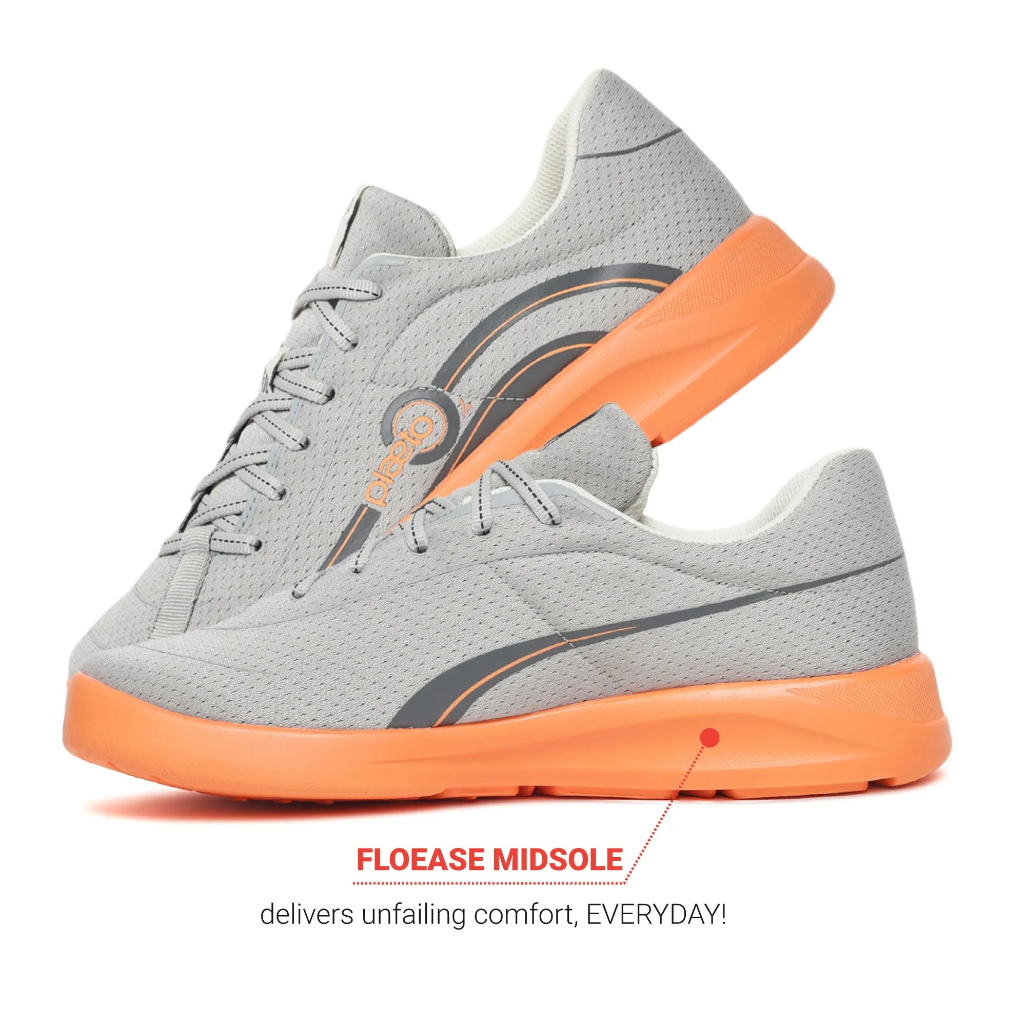 Go Men's Sports Shoes - Grey / Orange