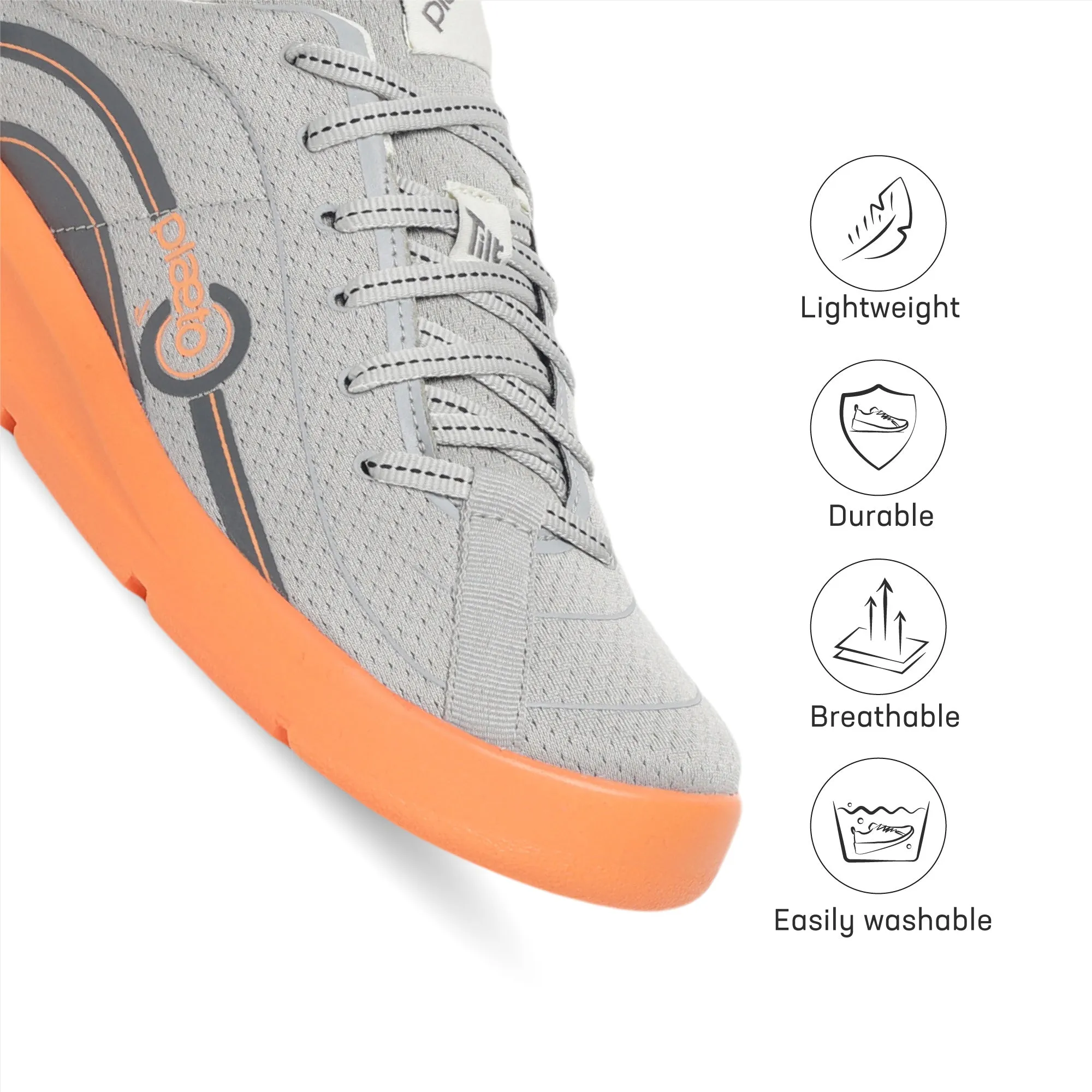 Go Men's Sports Shoes - Grey / Orange