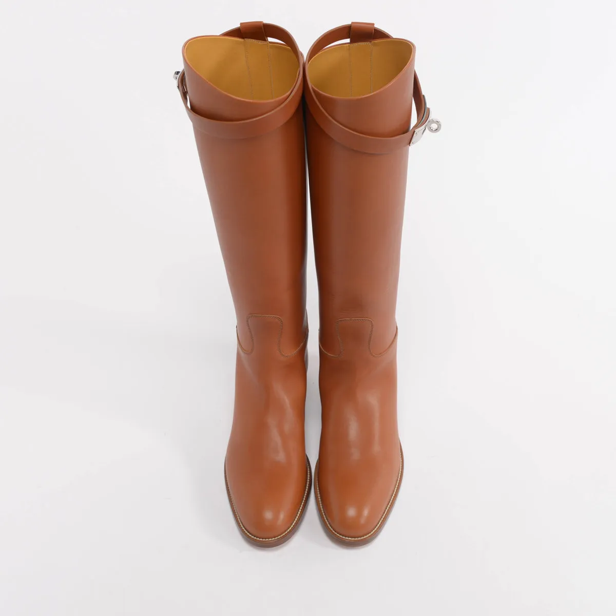 Hermes Natural Heritage Calfskin Kelly Jumping Boots 38.5