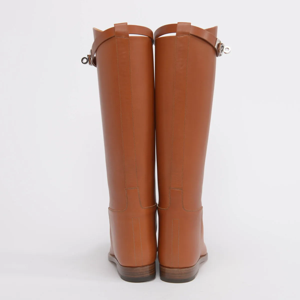 Hermes Natural Heritage Calfskin Kelly Jumping Boots 38.5