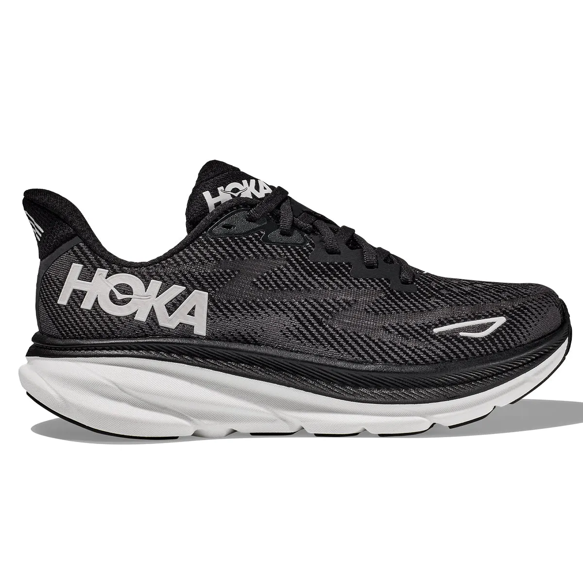 Hoka Clifton 9 Mens | Black / White