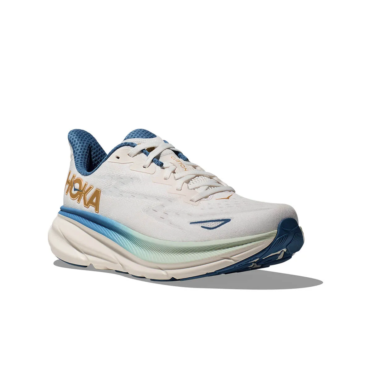 Hoka Clifton 9 Mens | Frost / Gold