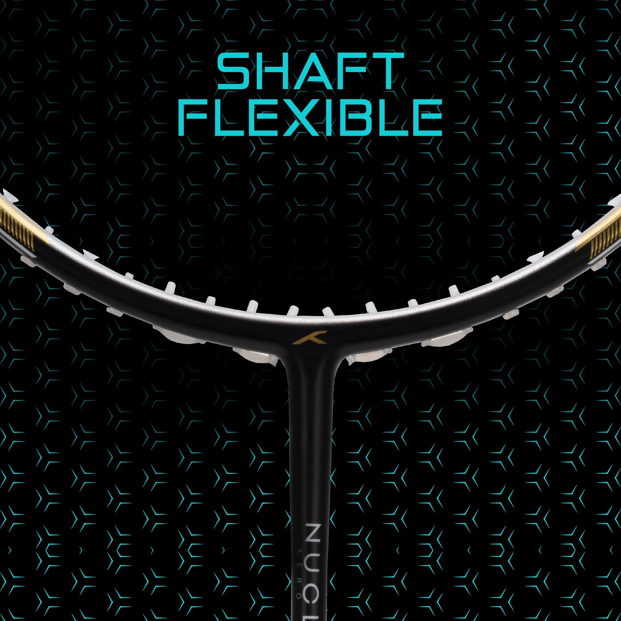 Hundred Nuclear 78 Superlight 5U Unstrung Badminton Racquet (Black / Gold)