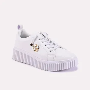 Inez White Thick Sole Sneakers 0440694