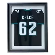 Jason Kelce Philadelphia Signed Framed Black Football Jersey SB LII Champs PSA ITP