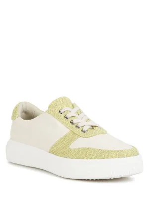 Kjaer Dual Tone Leather Sneakers