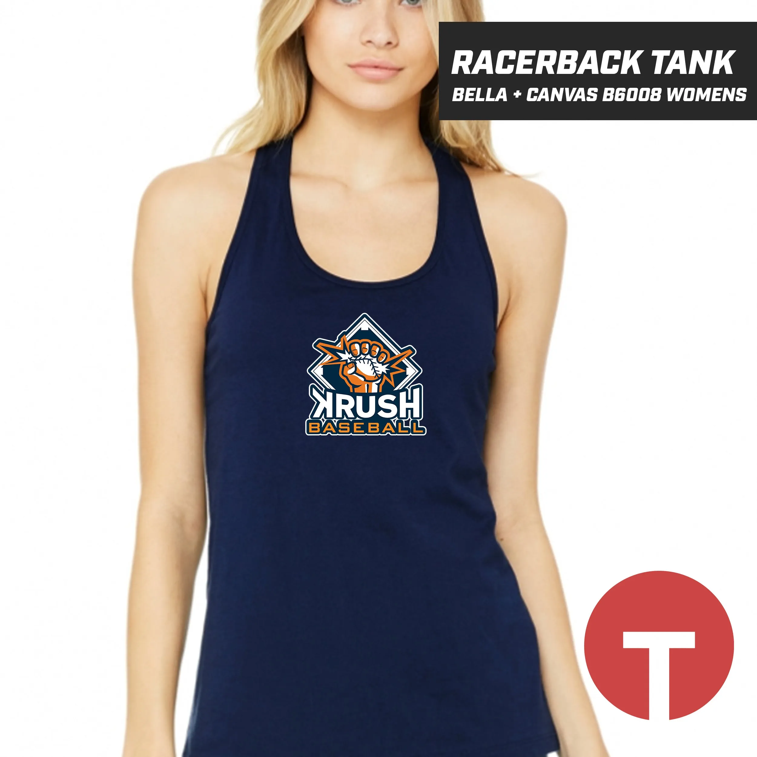 Krush Baseball - Bella   Canvas B6008 Women's Jersey Racerback Tank