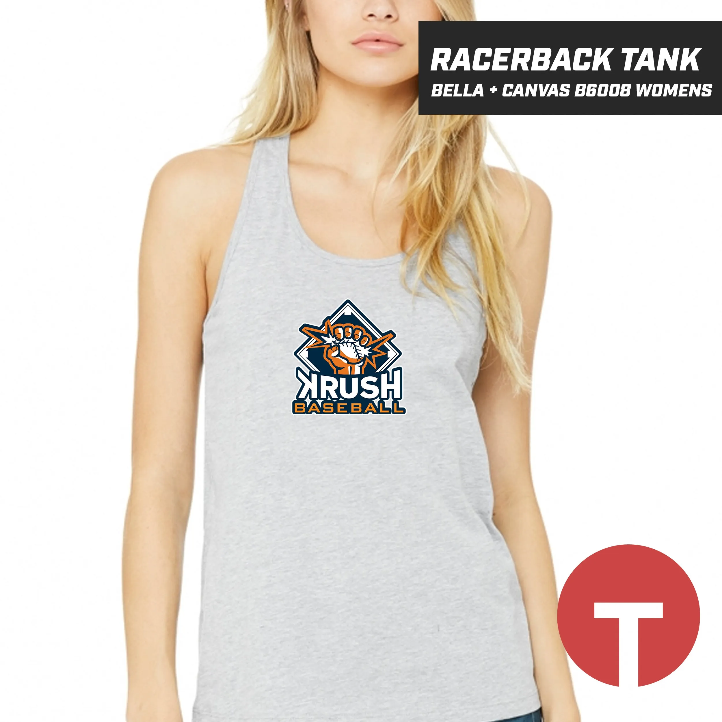 Krush Baseball - Bella   Canvas B6008 Women's Jersey Racerback Tank