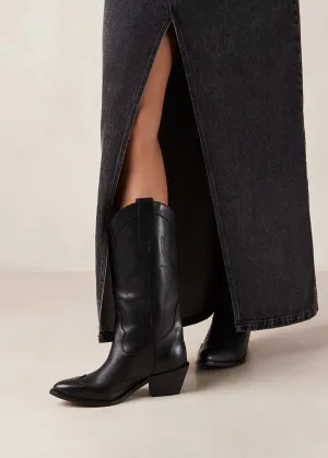 Liberty Black Leather Boots