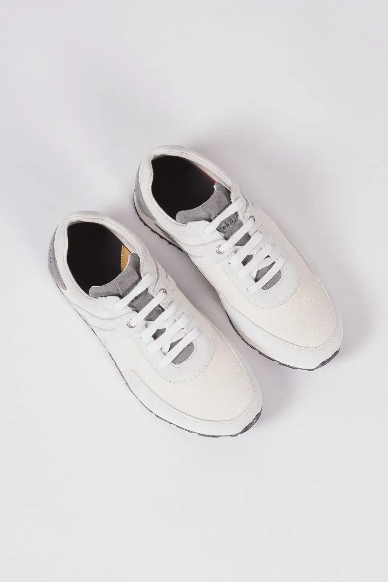 Low Seed Runner | White Suede   Canvas