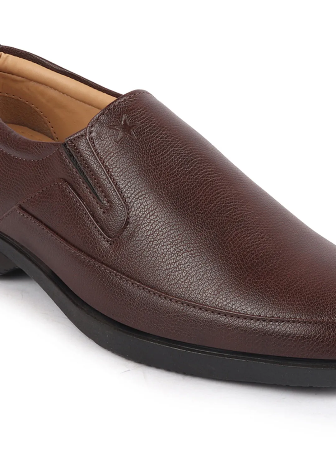 Men Brown Formal Outdoor Office Slip On Shoes