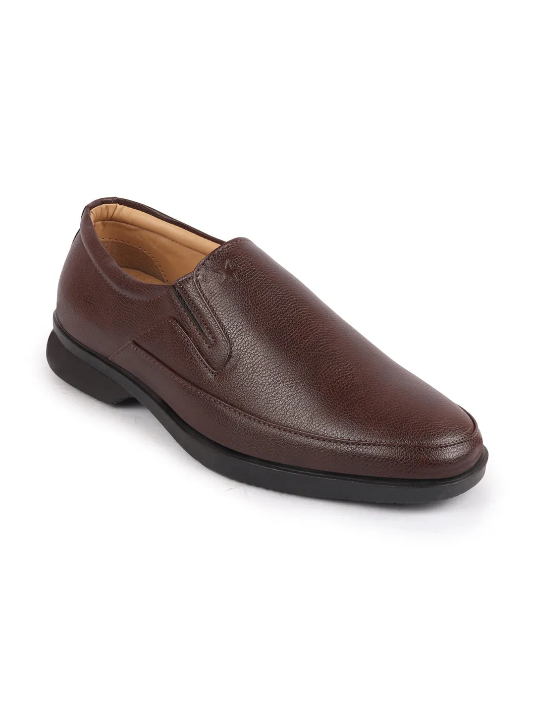 Men Brown Formal Outdoor Office Slip On Shoes