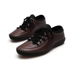 Men Shoes Round Toe Lace Up Casual Outdoor Comfortable Business Flats