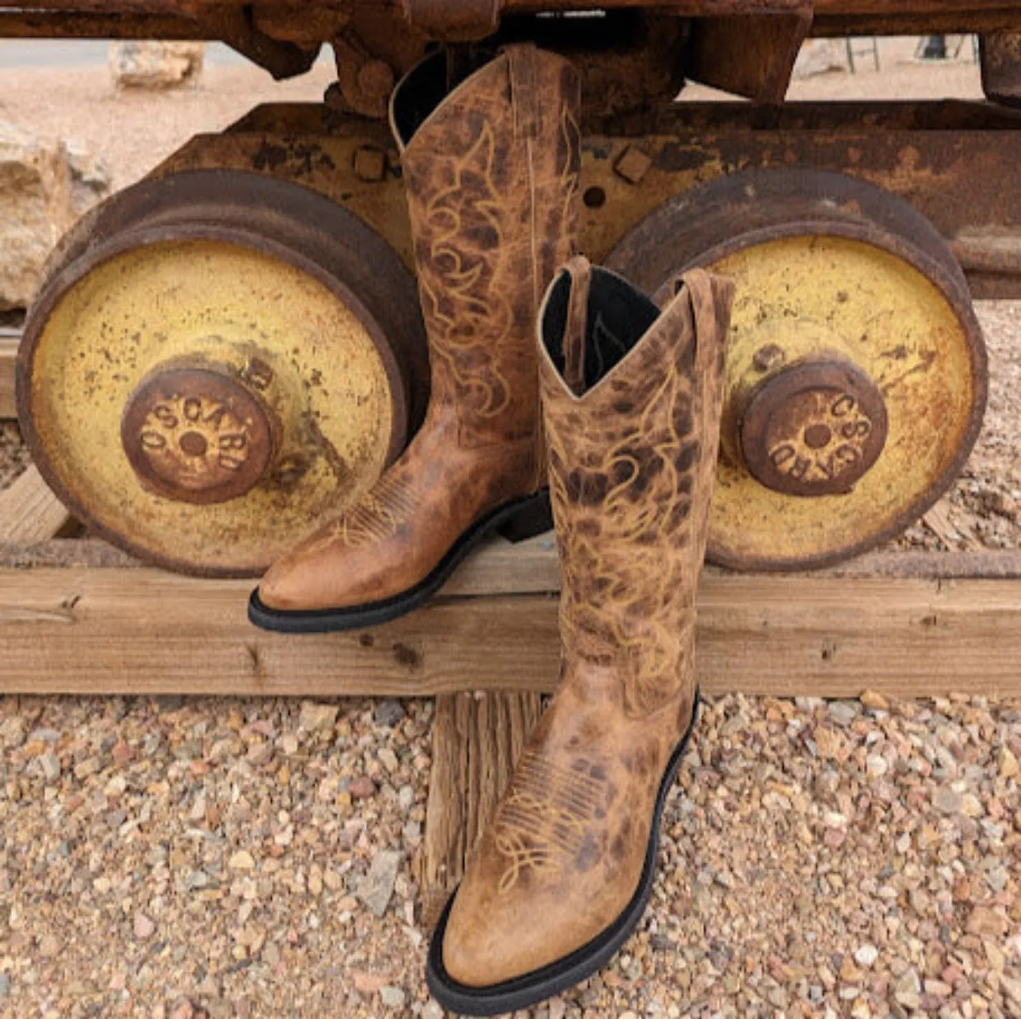 Men's Leather Boots by Old West   TBM3014