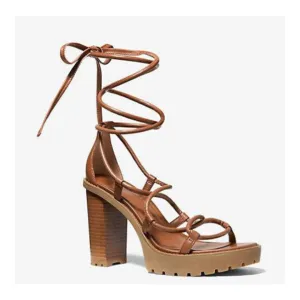 MICHAEL KORS Vero Lug Platform Sandals Tan