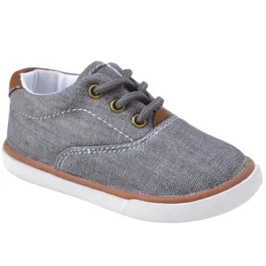 Milo Gray Canvas Sneaker- (6-10)