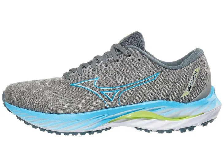 Mizuno | Wave Inspire 19 | Men's | Ghost Grey/Jet Blue