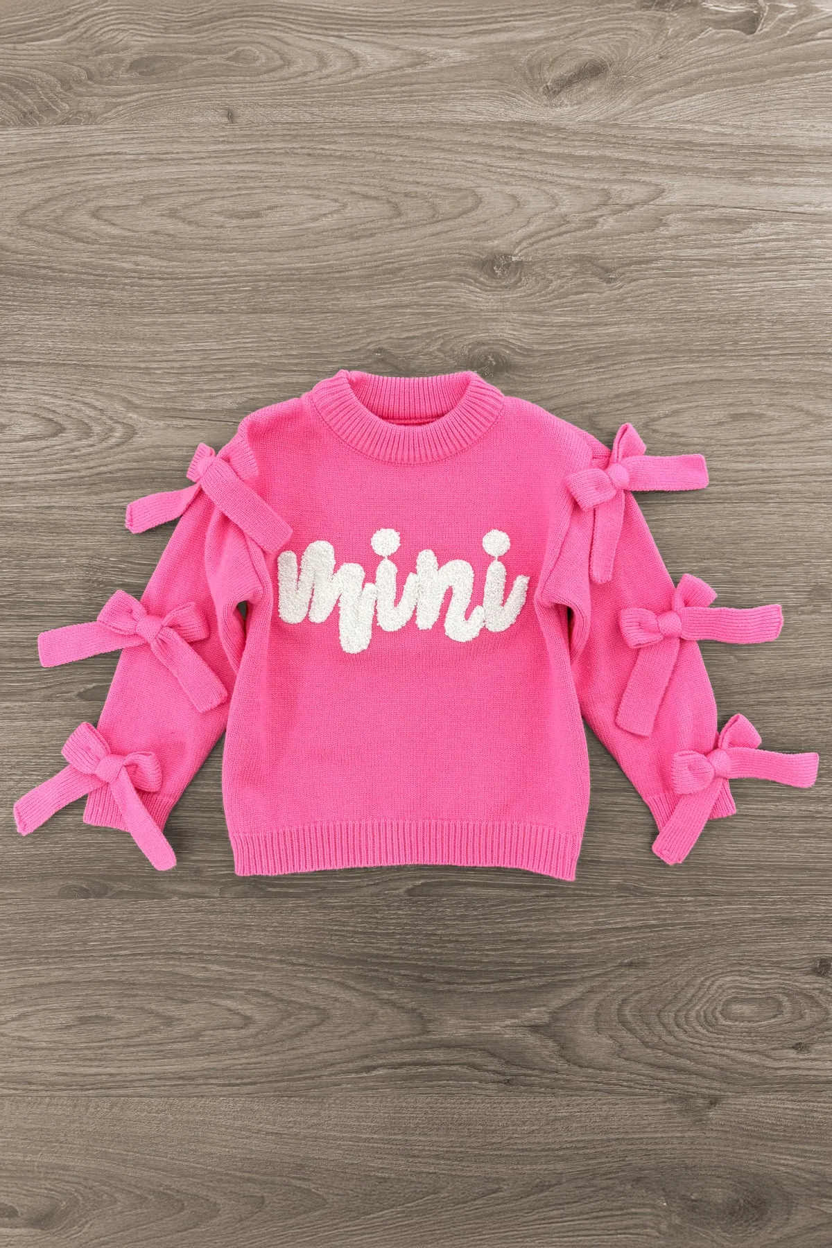 Mom & Me - "Mama & Mini" Pink Bow Sweater