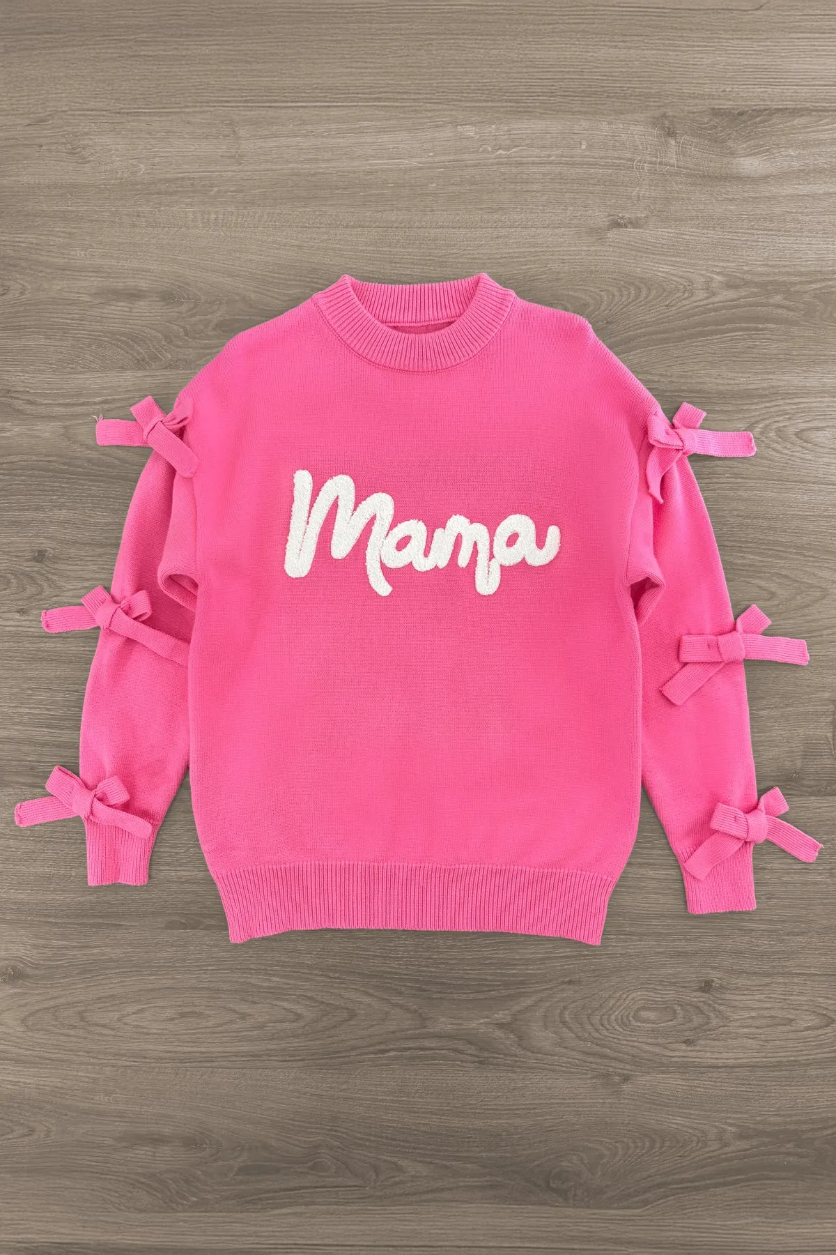 Mom & Me - "Mama & Mini" Pink Bow Sweater