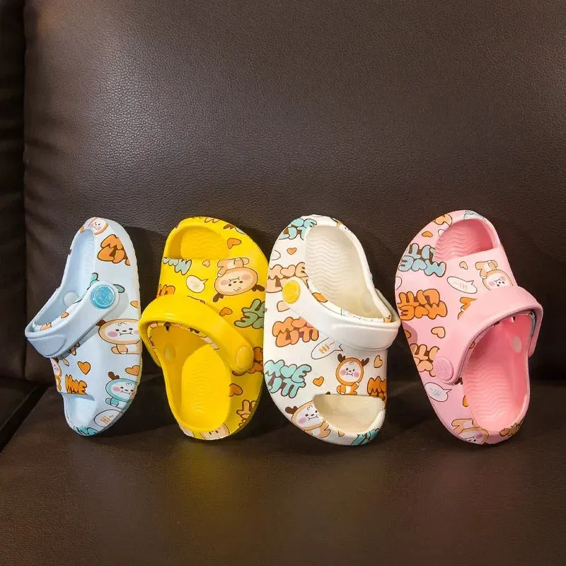 New Arrival Soft-sole Sandals for Infants with Cartoon Design and Outdoor/Indoor Wear Kids Slippers Boys Girls Shoes