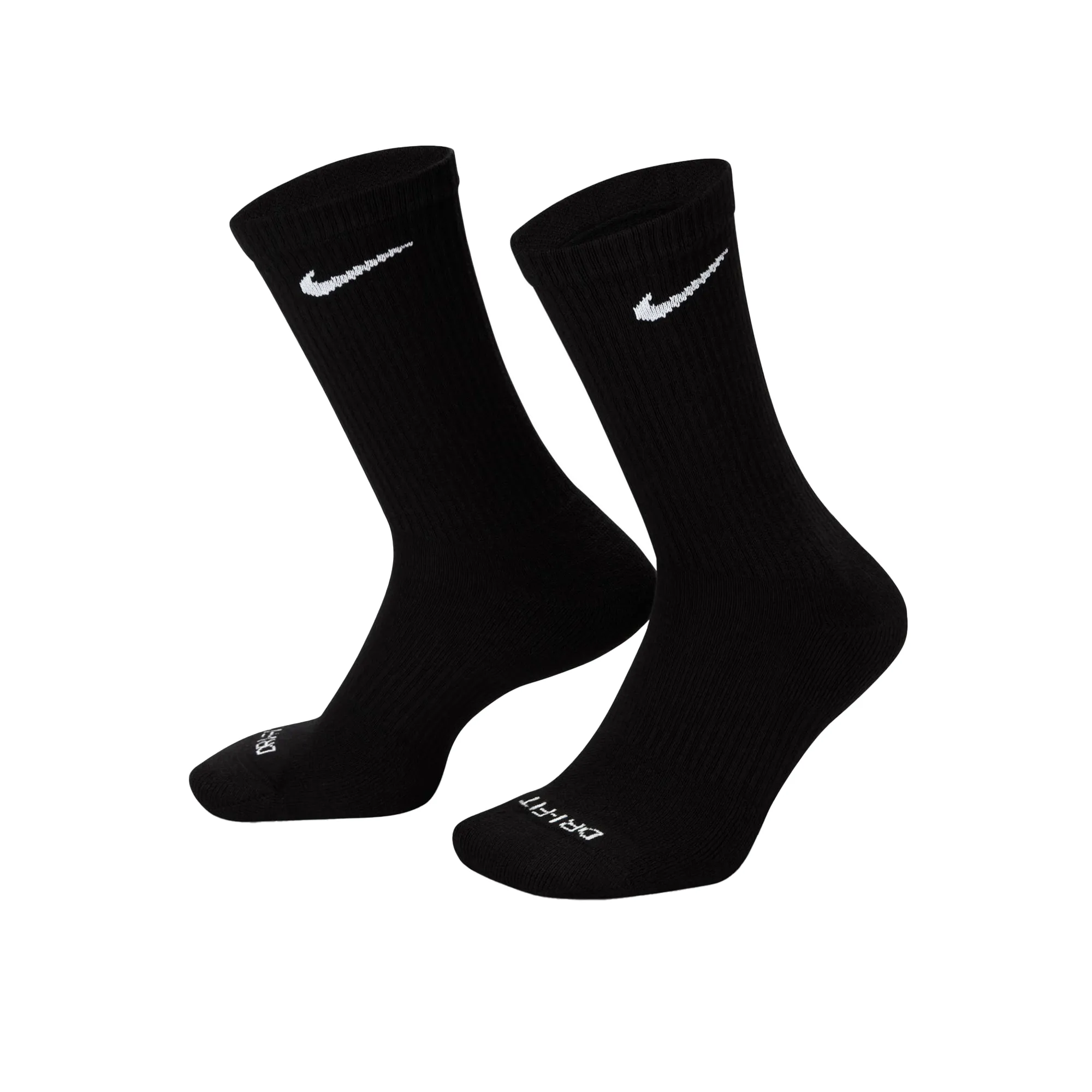 Nike Everyday Plus Cushioned Training Crew Socks (3 Pairs) Black/White SX6888-010