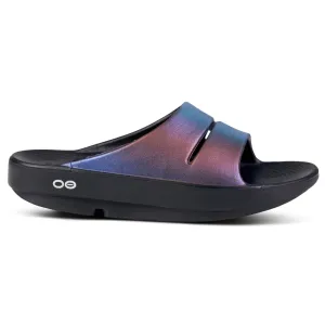 OOFOS OOahh Luxe Slide Midnight Spectre Sandal (Unisex)