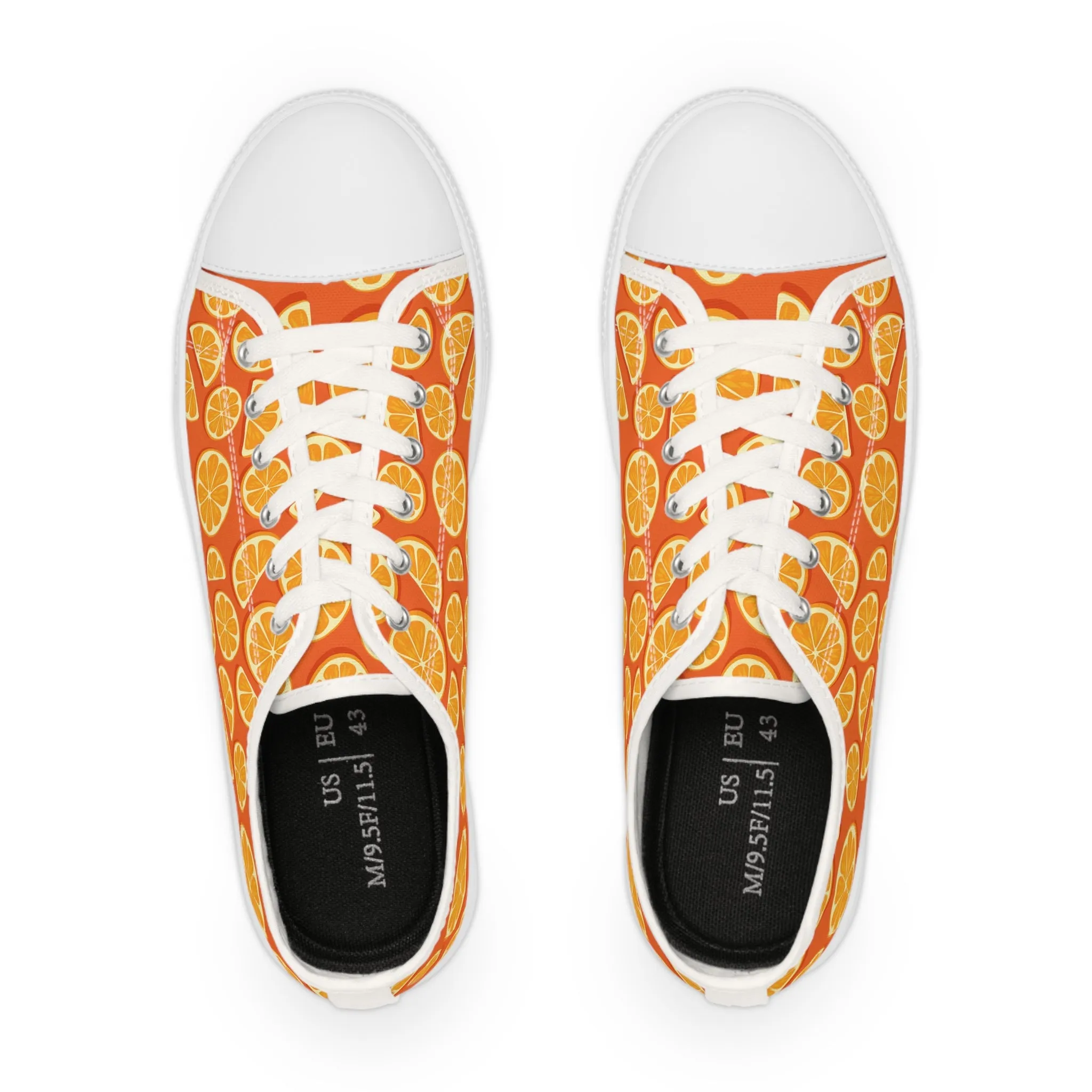 Orange Slices Men's Low Top Sneakers