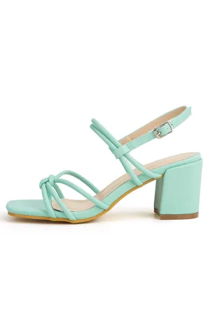 Outdoor Peep Toe Chunky Heel Shoes With Buckle