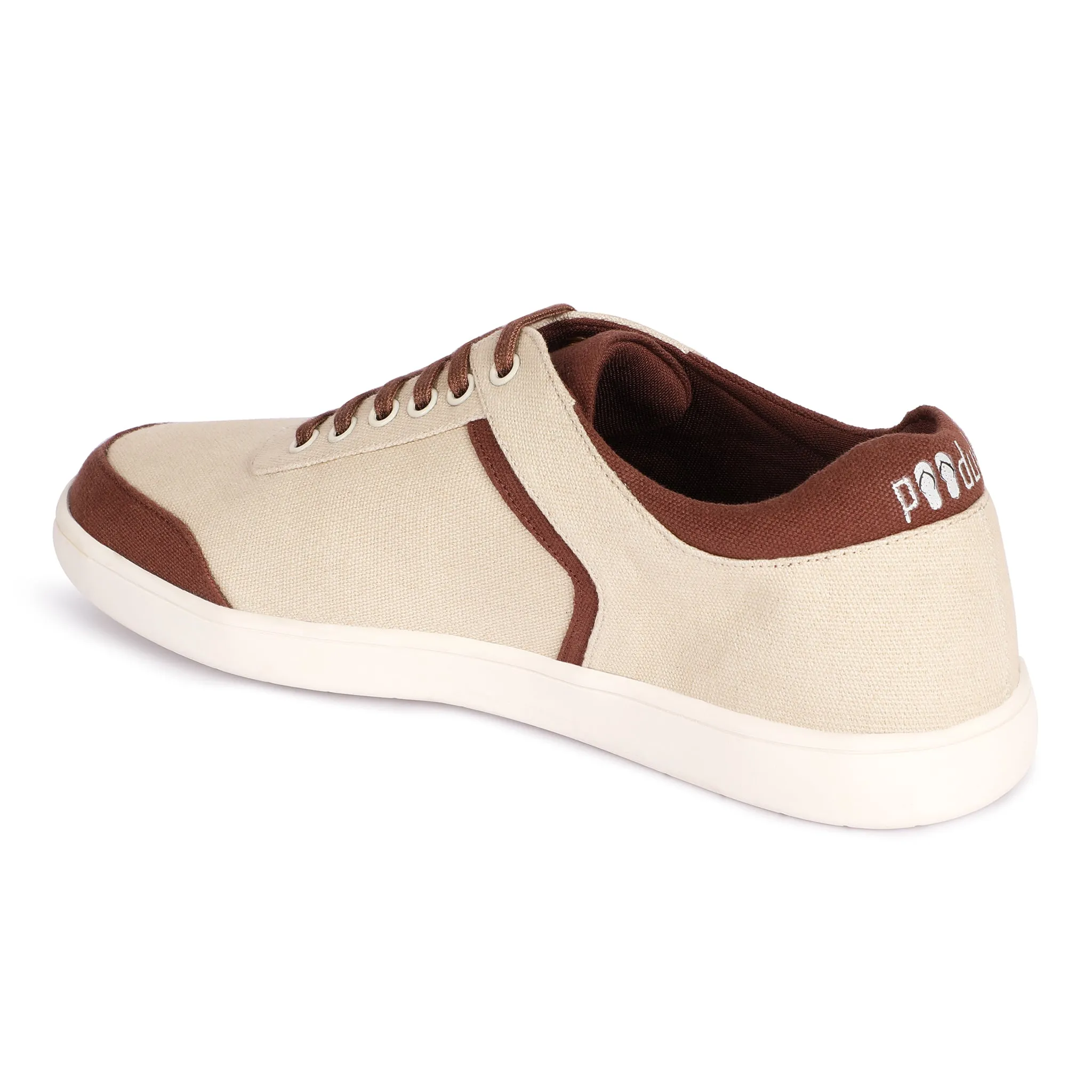 Paaduks Dan Eco-Sole Beige and Brown Sneakers (Unisex)