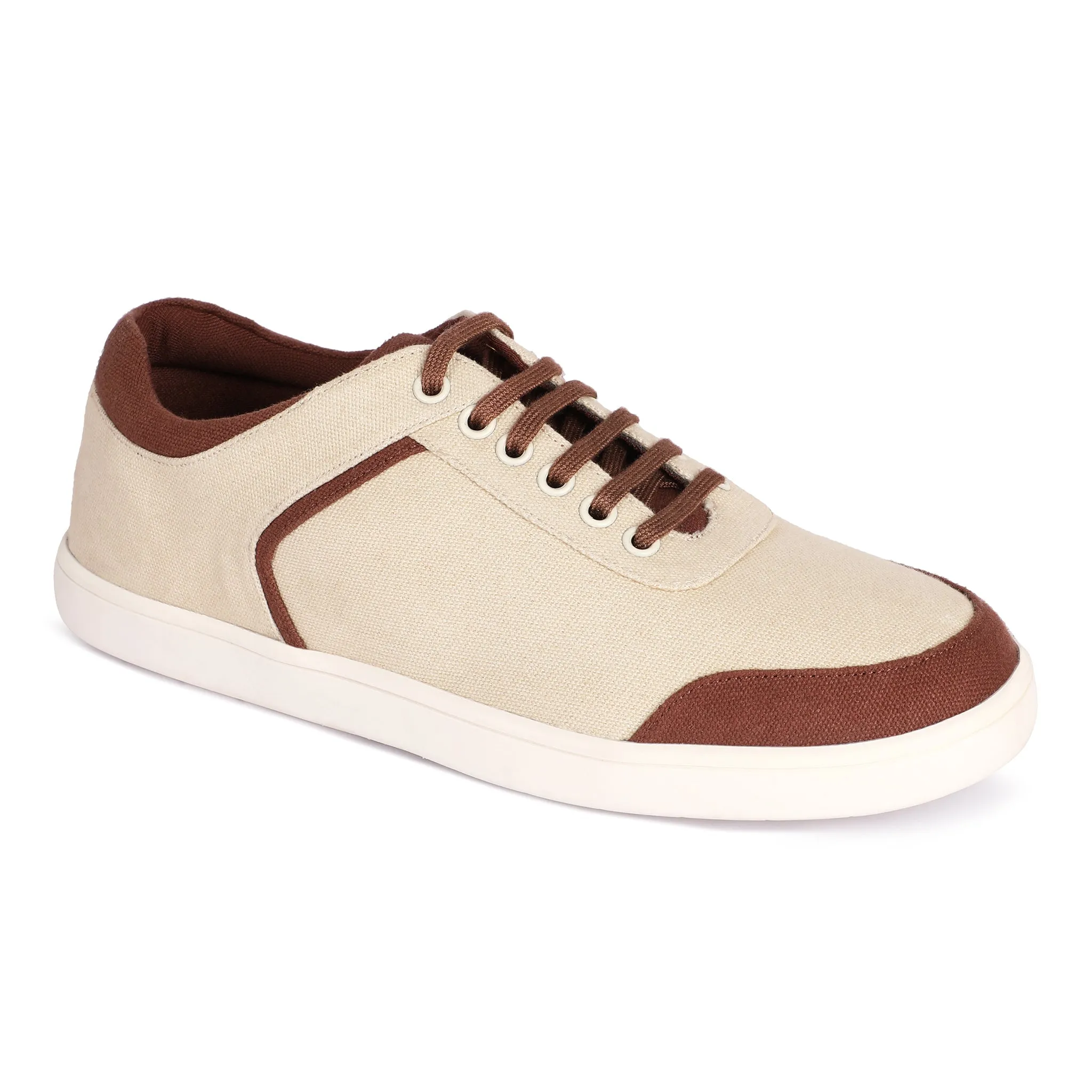 Paaduks Dan Eco-Sole Beige and Brown Sneakers (Unisex)