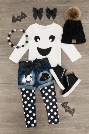 Polka Dot Ghost Legging & Short Set