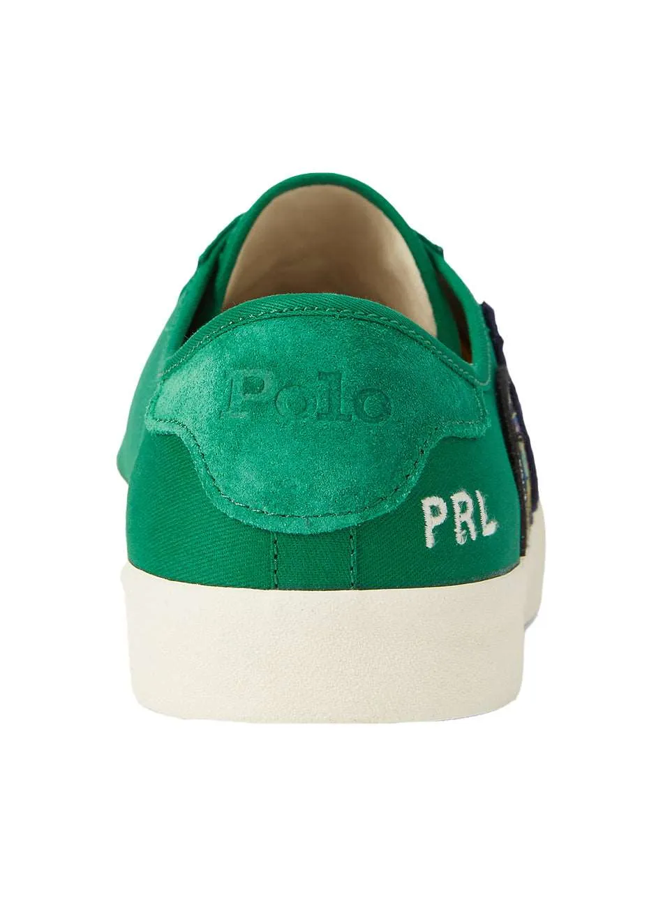 Polo Ralph Lauren Wilderness Logo Twill Low-Top Sneakers - Forest Green