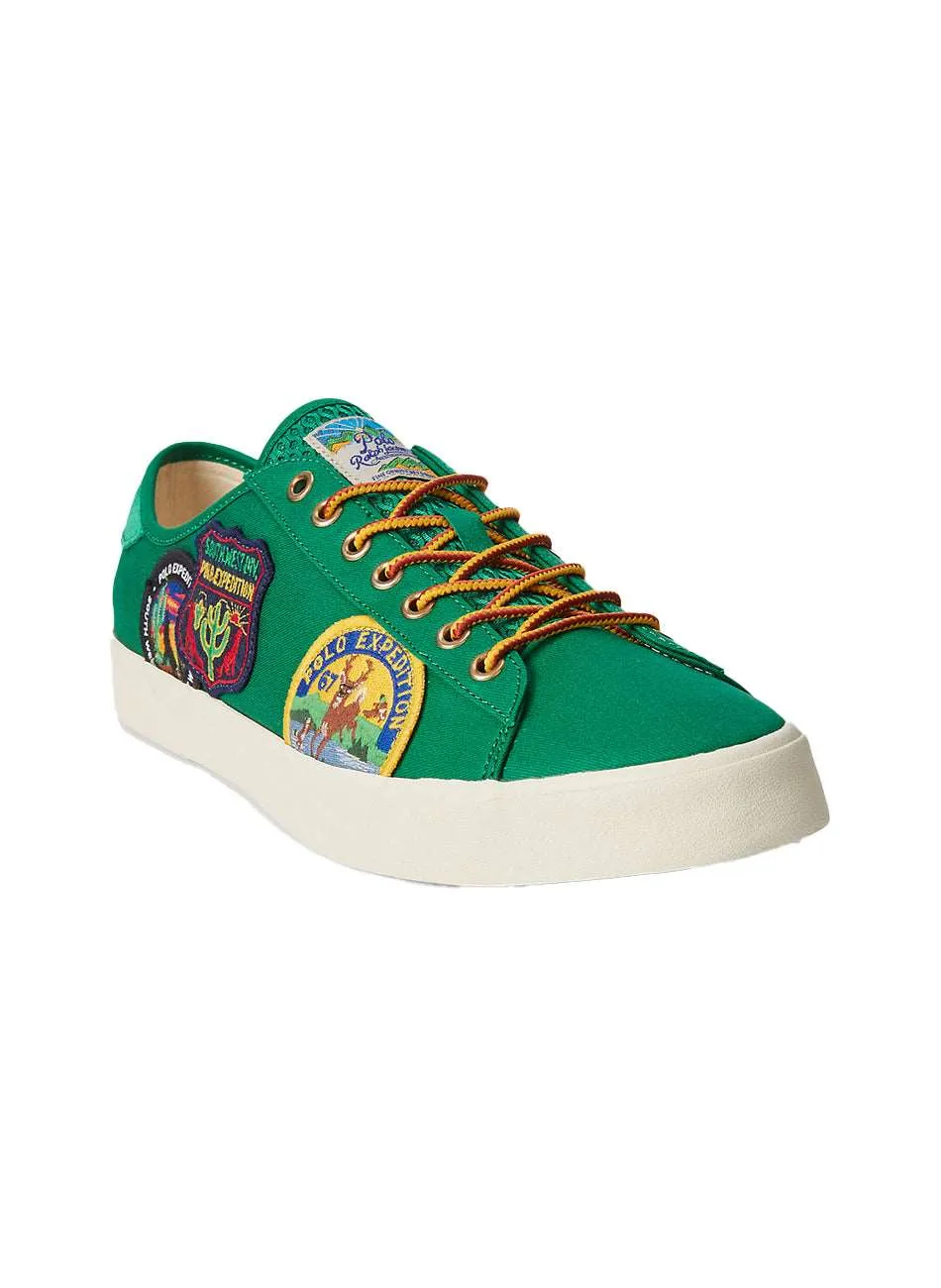 Polo Ralph Lauren Wilderness Logo Twill Low-Top Sneakers - Forest Green