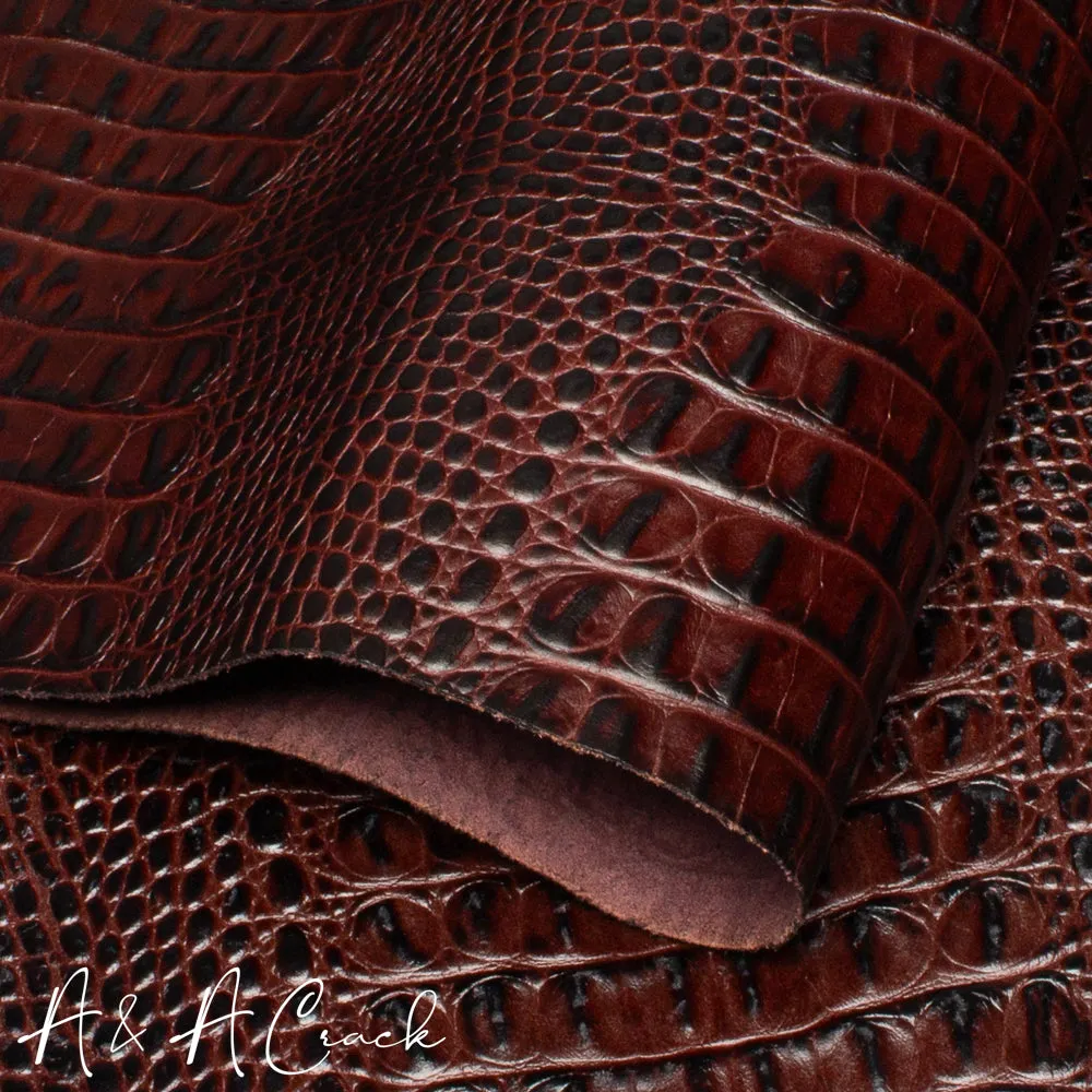 POROSUS MOCK CROC - OXBLOOD - 1.2/1.4mm