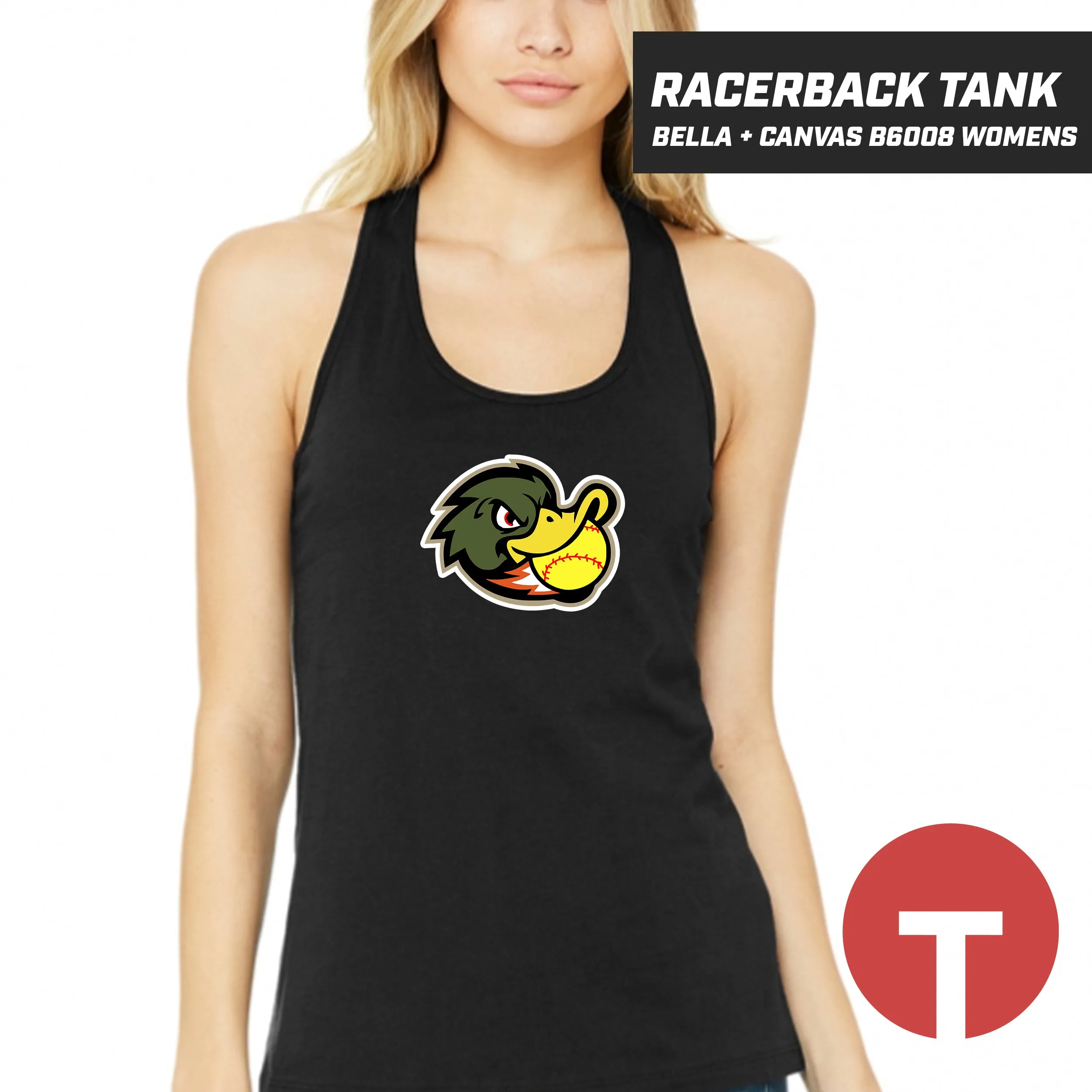 Quackers Softball - Bella   Canvas B6008 Women's Jersey Racerback Tank