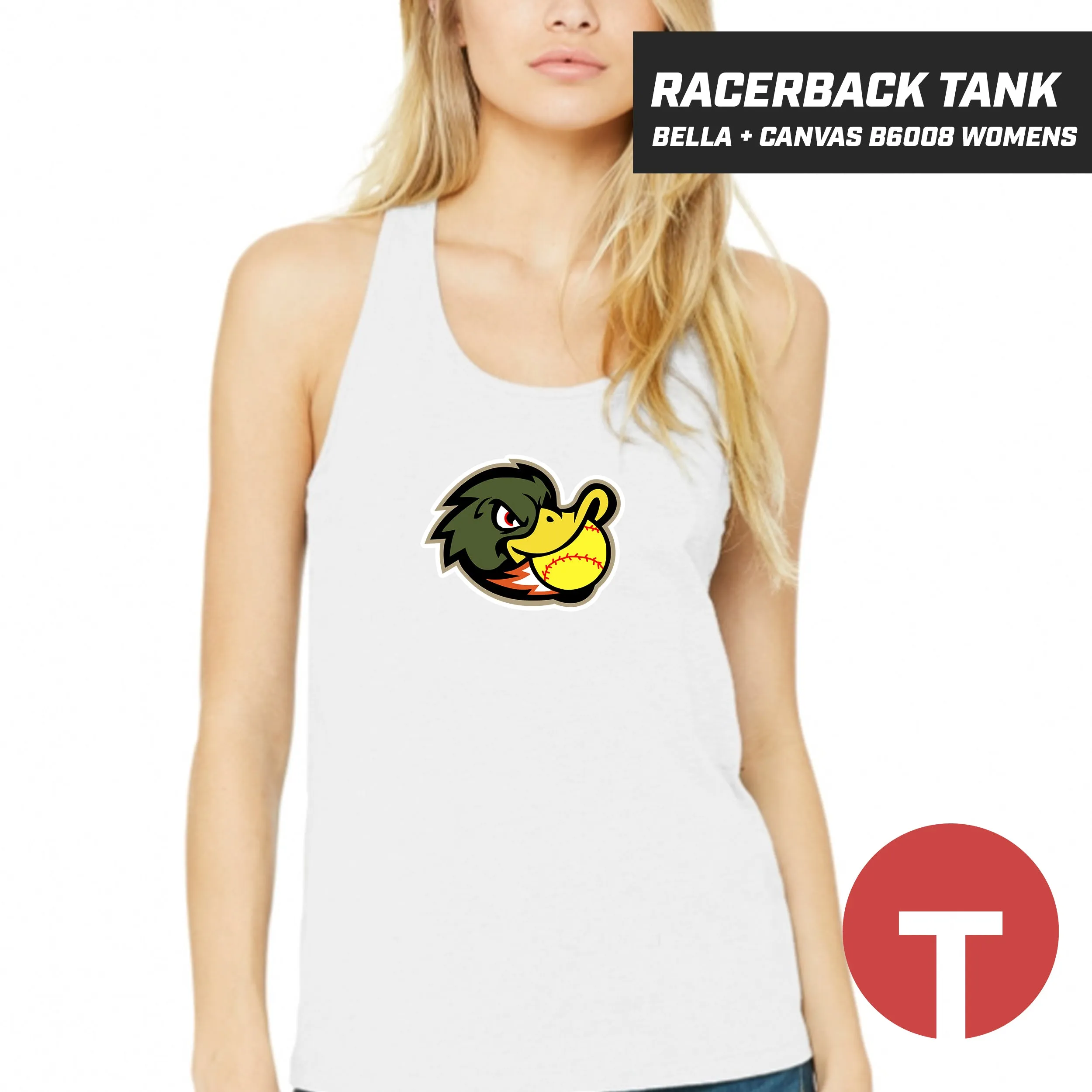 Quackers Softball - Bella   Canvas B6008 Women's Jersey Racerback Tank