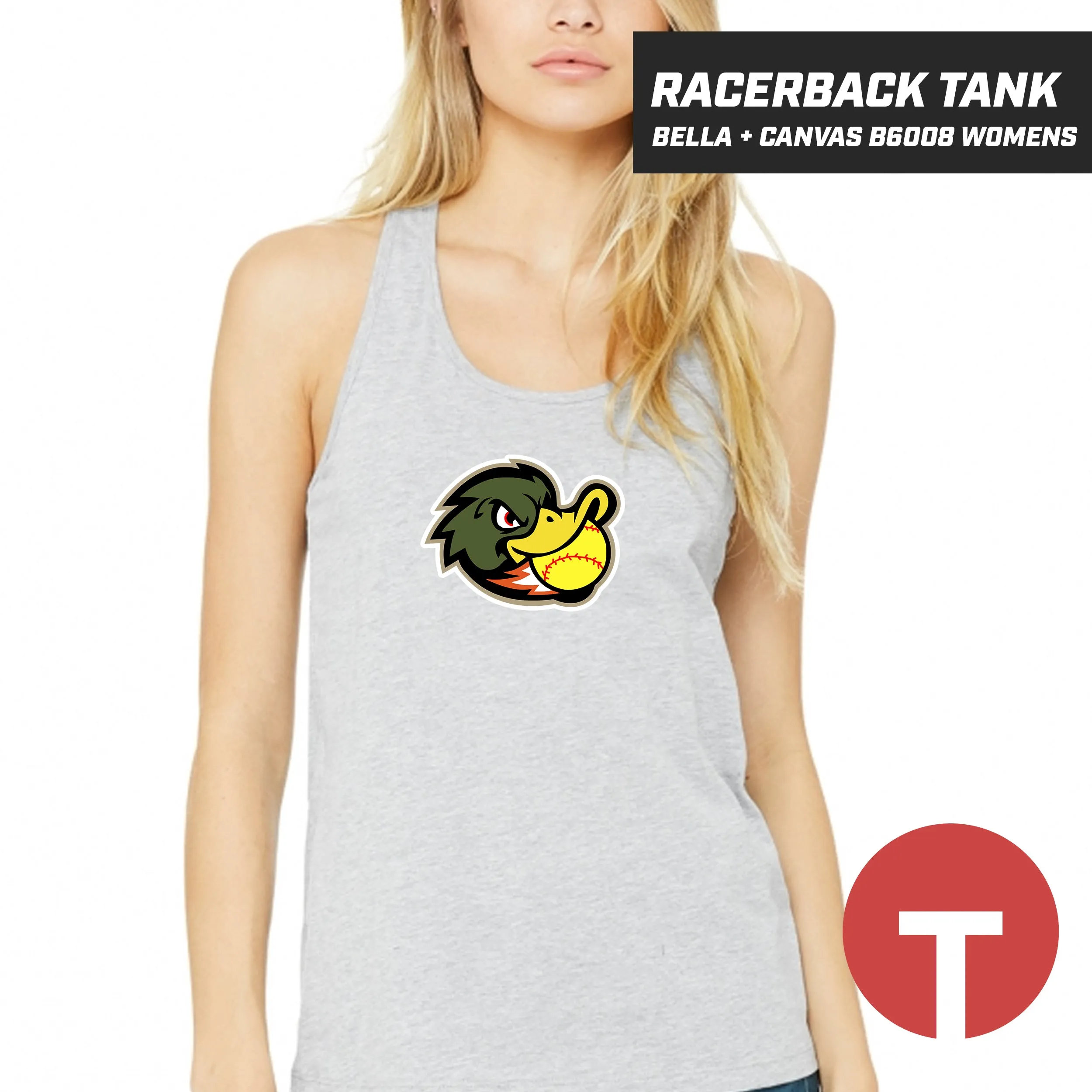 Quackers Softball - Bella   Canvas B6008 Women's Jersey Racerback Tank