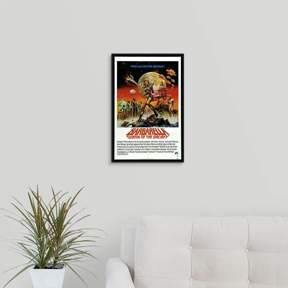 "Barbarella 1968" Black Float Frame Canvas Art