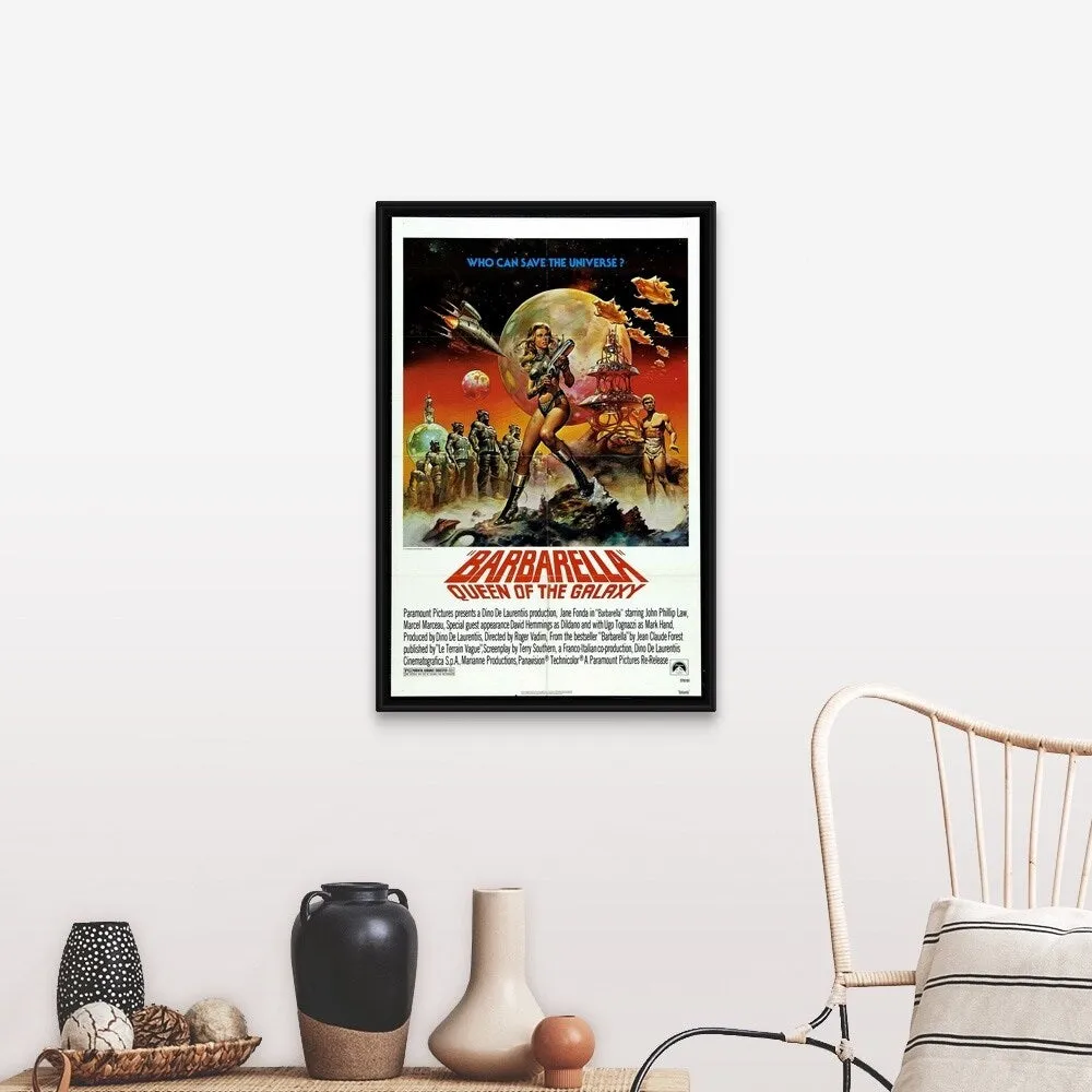 "Barbarella 1968" Black Float Frame Canvas Art