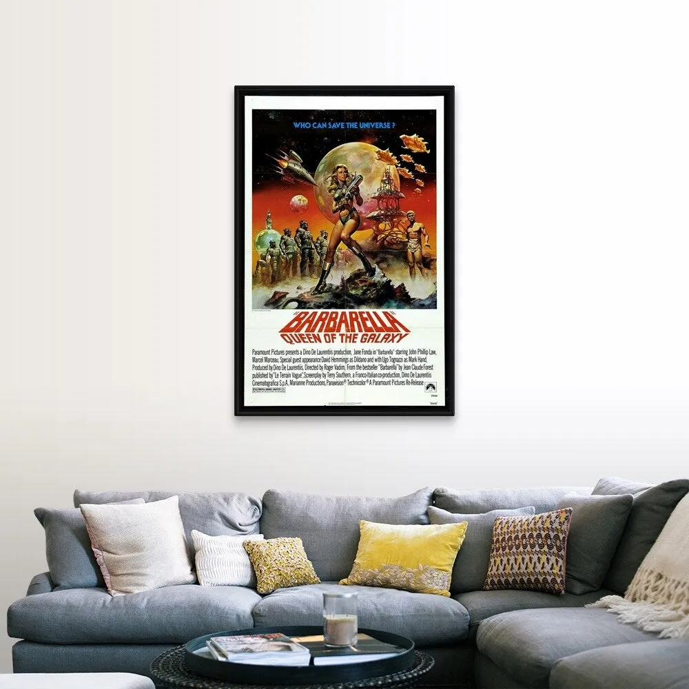 "Barbarella 1968" Black Float Frame Canvas Art